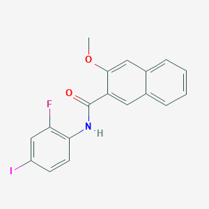 molecular formula C18H13FINO2 B250909 N-(2-fluoro-4-iodophenyl)-3-methoxy-2-naphthamide 