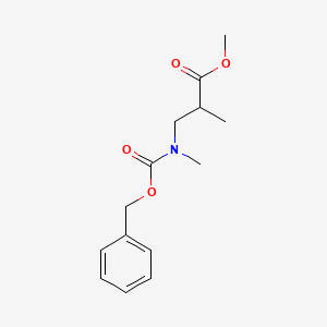 molecular formula C14H19NO4 B2509090 Methyl 3-{[(benzyloxy)carbonyl](methyl)amino}-2-methylpropanoate CAS No. 79380-13-5