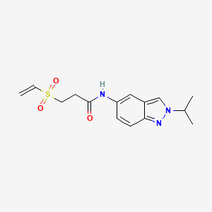 3-Ethenylsulfonyl-N-(2-propan-2-ylindazol-5-yl)propanamide