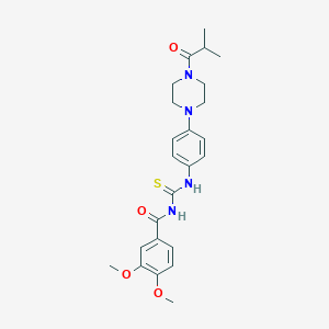 N-(3,4-dimethoxybenzoyl)-N'-[4-(4-isobutyryl-1-piperazinyl)phenyl]thiourea