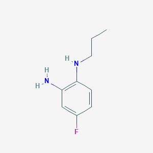 molecular formula C9H13FN2 B2509101 4-氟-1-N-丙基苯-1,2-二胺 CAS No. 300798-95-2