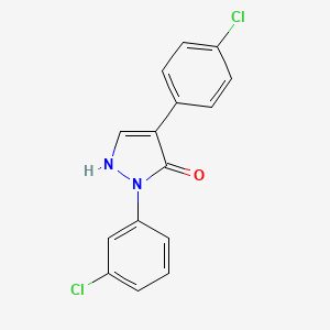 2-(3-chlorophenyl)-4-(4-chlorophenyl)-1,2-dihydro-3H-pyrazol-3-one