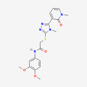 N-(3,4-dimethoxyphenyl)-2-((4-methyl-5-(1-methyl-2-oxo-1,2-dihydropyridin-3-yl)-4H-1,2,4-triazol-3-yl)thio)acetamide