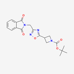 Tert-butyl 3-(3-((1,3-dioxoisoindolin-2-yl)methyl)-1,2,4-oxadiazol-5-yl)azetidine-1-carboxylate