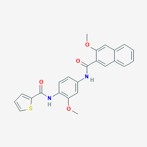 molecular formula C24H20N2O4S B250912 N-{2-methoxy-4-[(3-methoxy-2-naphthoyl)amino]phenyl}-2-thiophenecarboxamide 