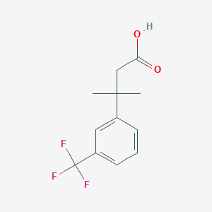 molecular formula C12H13F3O2 B2509120 3-Methyl-3-[3-(trifluoromethyl)phenyl]butanoic acid CAS No. 1369063-42-2