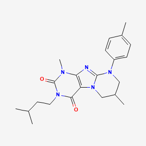 1,7-dimethyl-3-(3-methylbutyl)-9-(4-methylphenyl)-7,8-dihydro-6H-purino[7,8-a]pyrimidine-2,4-dione