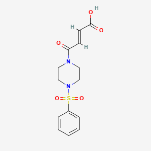 4-[4-(Benzenesulfonyl)piperazin-1-yl]-4-oxobut-2-enoic acid