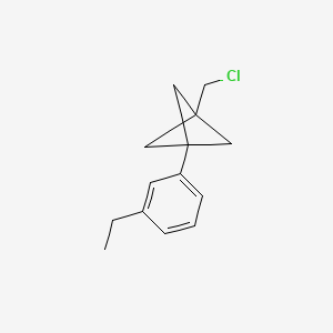 molecular formula C14H17Cl B2509137 1-(Chloromethyl)-3-(3-ethylphenyl)bicyclo[1.1.1]pentane CAS No. 2287301-85-1