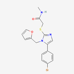 2-((5-(4-bromophenyl)-1-(furan-2-ylmethyl)-1H-imidazol-2-yl)thio)-N-methylacetamide