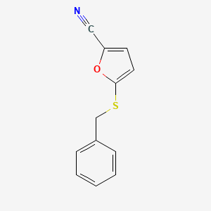 molecular formula C12H9NOS B2509140 5-(Benzylsulfanyl)furan-2-carbonitrile CAS No. 1803583-60-9