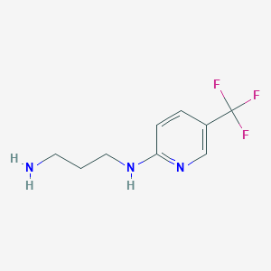 molecular formula C9H12F3N3 B2509143 N1-[5-(trifluoromethyl)pyridin-2-yl]propane-1,3-diamine CAS No. 92993-42-5