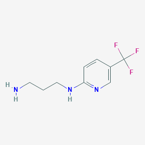 molecular formula C9H12F3N3 B2509143 N1-[5-(trifluorométhyl)pyridin-2-yl]propane-1,3-diamine CAS No. 92993-42-5