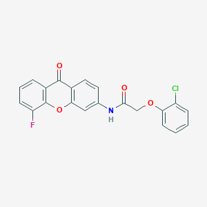 2-(2-chlorophenoxy)-N-(5-fluoro-9-oxo-9H-xanthen-3-yl)acetamide