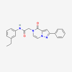 molecular formula C22H20N4O2 B2509153 N-(3-ethylphenyl)-2-(4-oxo-2-phenylpyrazolo[1,5-a]pyrazin-5(4H)-yl)acetamide CAS No. 941963-17-3