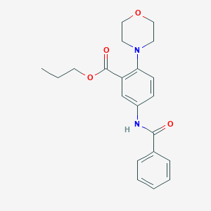 molecular formula C21H24N2O4 B250916 Propyl 5-(benzoylamino)-2-(4-morpholinyl)benzoate 