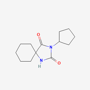 molecular formula C13H20N2O2 B2509167 3-Cyclopentyl-1,3-diazaspiro[4.5]decane-2,4-dione CAS No. 1482964-48-6