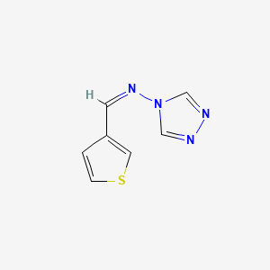 molecular formula C7H6N4S B2509178 (1Z)-1-(thiophen-3-yl)-N-(4H-1,2,4-triazol-4-yl)methanimine CAS No. 125142-81-6