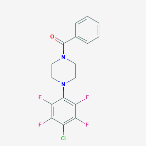 molecular formula C17H13ClF4N2O B250918 1-Benzoyl-4-(4-chloro-2,3,5,6-tetrafluorophenyl)piperazine 