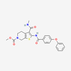 methyl 3-(methylcarbamoyl)-2-(4-phenoxybenzamido)-4,5-dihydrothieno[2,3-c]pyridine-6(7H)-carboxylate