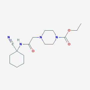 molecular formula C16H26N4O3 B2509181 4-[2-[(1-氰基环己基)氨基]-2-氧代乙基]哌嗪-1-羧酸乙酯 CAS No. 1223000-64-3