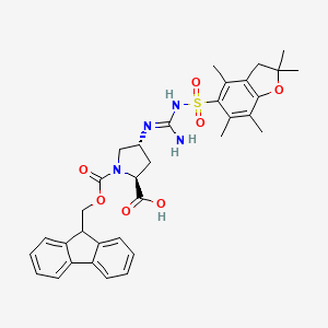 molecular formula C34H38N4O7S B2509184 (2S, 4R)-Fmoc-4-(N'-Pbf-胍基)-吡咯烷-2-羧酸 CAS No. 1864002-98-1