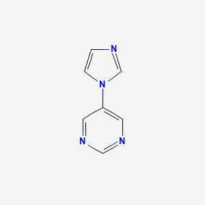 molecular formula C7H6N4 B2509185 5-(1H-咪唑-1-基)嘧啶 CAS No. 1079394-95-8