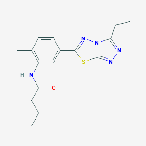 N-[5-(3-ethyl[1,2,4]triazolo[3,4-b][1,3,4]thiadiazol-6-yl)-2-methylphenyl]butanamide