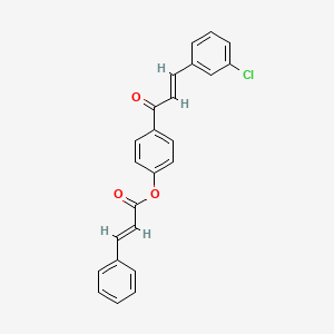 molecular formula C24H17ClO3 B2509194 4-(3-(3-氯苯基)丙烯酰基)苯基 3-苯基丙烯酸酯 CAS No. 298216-12-3