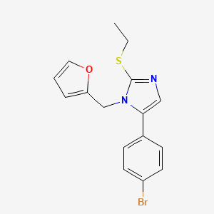 5-(4-bromophenyl)-2-(ethylthio)-1-(furan-2-ylmethyl)-1H-imidazole