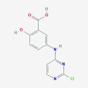 molecular formula C11H8ClN3O3 B2509209 5-[(2-氯嘧啶-4-基)氨基]-2-羟基苯甲酸 CAS No. 2061353-14-6