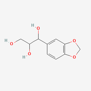 molecular formula C10H12O5 B2509210 1,2-Methylenedioxy-4-(1,2,3-trihydroxypropyl)-benzene CAS No. 1013633-86-7