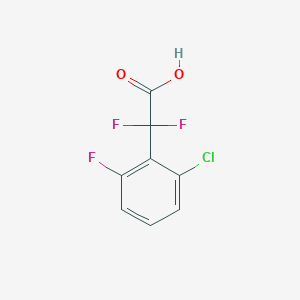 molecular formula C8H4ClF3O2 B2509213 2-(2-Chloro-6-fluorophenyl)-2,2-difluoroacetic acid CAS No. 1547837-22-8