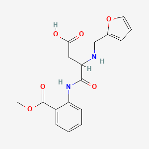 molecular formula C17H18N2O6 B2509214 N~2~-(furan-2-ylmethyl)-N-[2-(methoxycarbonyl)phenyl]-alpha-asparagine CAS No. 1022917-18-5