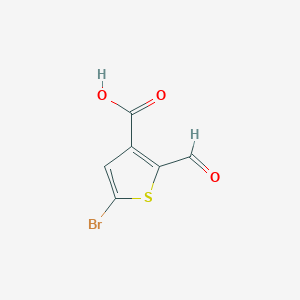 molecular formula C6H3BrO3S B2509218 5-Bromo-2-formylthiophene-3-carboxylic acid CAS No. 1397285-28-7