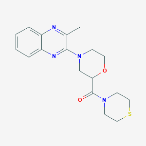 molecular formula C18H22N4O2S B2509237 [4-(3-Methylquinoxalin-2-yl)morpholin-2-yl]-thiomorpholin-4-ylmethanone CAS No. 2415561-91-8
