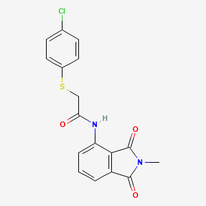 2-(4-chlorophenyl)sulfanyl-N-(2-methyl-1,3-dioxoisoindol-4-yl)acetamide