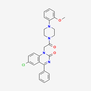 6-chloro-1-(2-(4-(2-methoxyphenyl)piperazin-1-yl)-2-oxoethyl)-4-phenylquinazolin-2(1H)-one