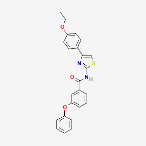 molecular formula C24H20N2O3S B2509251 N-[4-(4-乙氧苯基)-1,3-噻唑-2-基]-3-苯氧基苯甲酰胺 CAS No. 388623-05-0