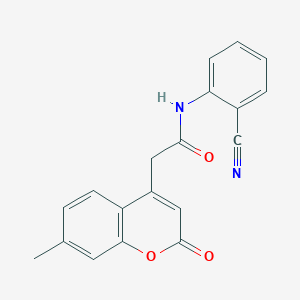 N-(2-cyanophenyl)-2-(7-methyl-2-oxo-2H-chromen-4-yl)acetamide