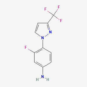 3-Fluoro-4-(3-(trifluoromethyl)-1H-pyrazol-1-yl)aniline