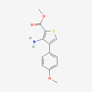 molecular formula C13H13NO3S B2509264 Methyl 3-amino-4-(4-methoxyphenyl)thiophene-2-carboxylate CAS No. 82437-65-8