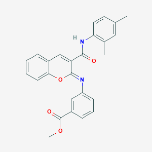 methyl 3-({(2Z)-3-[(2,4-dimethylphenyl)carbamoyl]-2H-chromen-2-ylidene}amino)benzoate