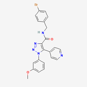 molecular formula C22H18BrN5O2 B2509296 N-(4-溴苄基)-1-(3-甲氧基苯基)-5-(吡啶-4-基)-1H-1,2,3-三唑-4-甲酰胺 CAS No. 1326929-50-3