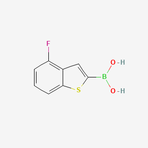 molecular formula C8H6BFO2S B2509299 4-Fluorobenzo[b]thiophen-2-ylboronic acid CAS No. 1416853-79-6