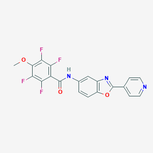 molecular formula C20H11F4N3O3 B250930 2,3,5,6-tetrafluoro-4-methoxy-N-[2-(4-pyridinyl)-1,3-benzoxazol-5-yl]benzamide 
