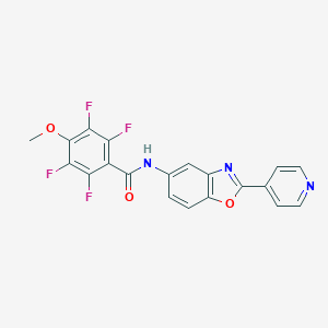 2,3,5,6-tetrafluoro-4-methoxy-N-[2-(4-pyridinyl)-1,3-benzoxazol-5-yl]benzamide