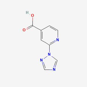 molecular formula C8H6N4O2 B2509303 2-(1H-1,2,4-triazol-1-yl)pyridine-4-carboxylic acid CAS No. 263270-38-8