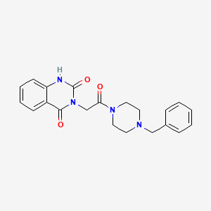 molecular formula C21H22N4O3 B2509305 3-(2-(4-benzylpiperazin-1-yl)-2-oxoethyl)quinazoline-2,4(1H,3H)-dione CAS No. 879580-30-0