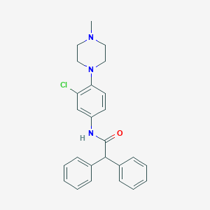 molecular formula C25H26ClN3O B250931 N-[3-chloro-4-(4-methylpiperazin-1-yl)phenyl]-2,2-diphenylacetamide 